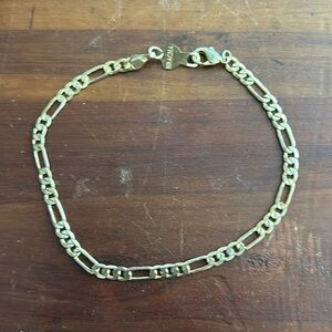 Bracha Discontinued Reggie Gold Filled Figaro Anklet